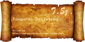 Tengerdi Szilviusz névjegykártya